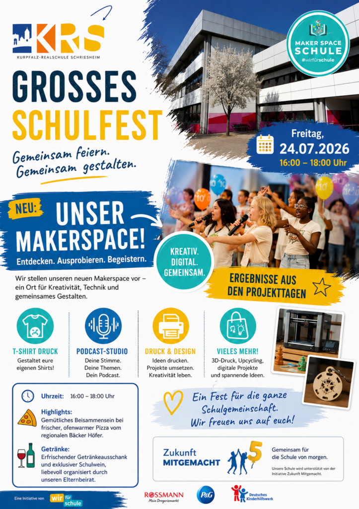 Einladung zum Schulfest am Freitag, den 24.7. um 16Uhr